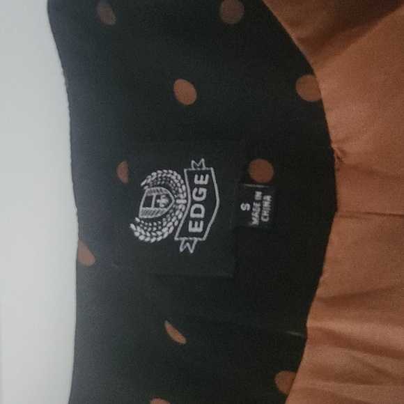 EDGE Light Open no button Brown Polka Dot Black blazer Small - Picture 6 of 11